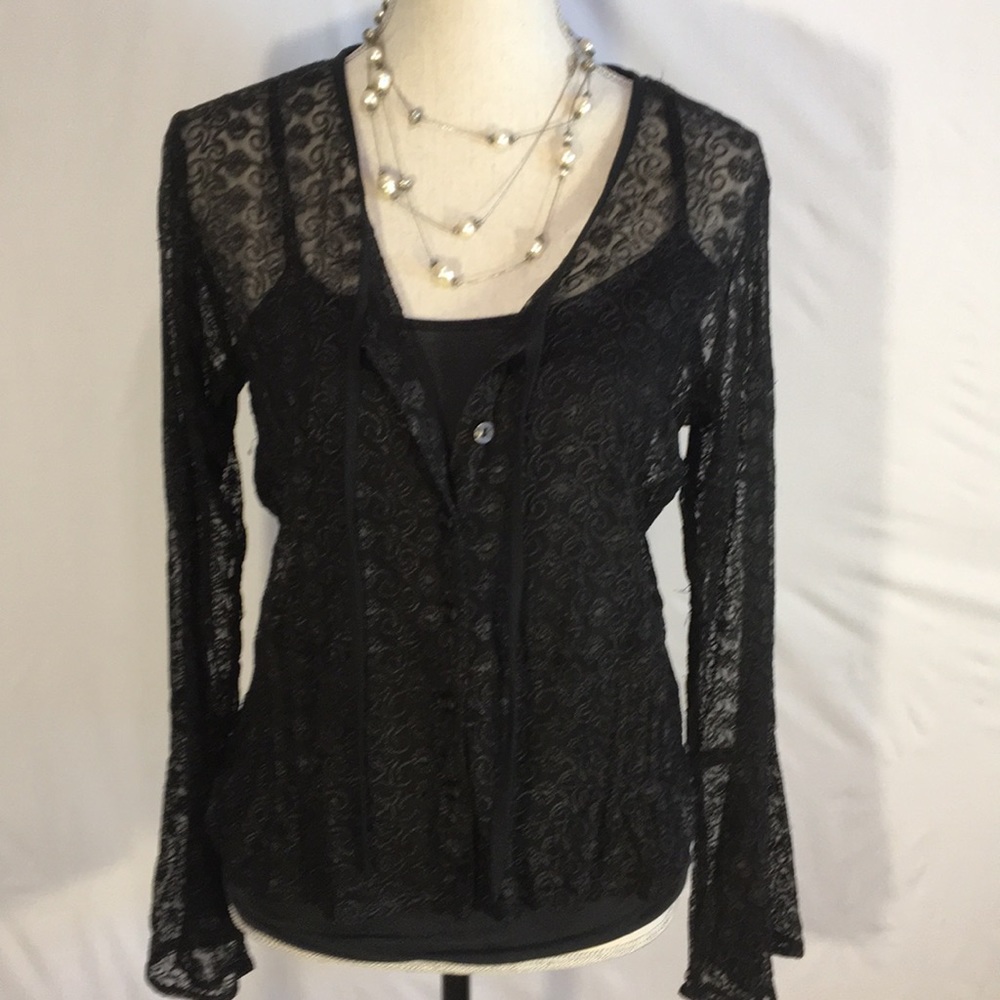 Black lace top